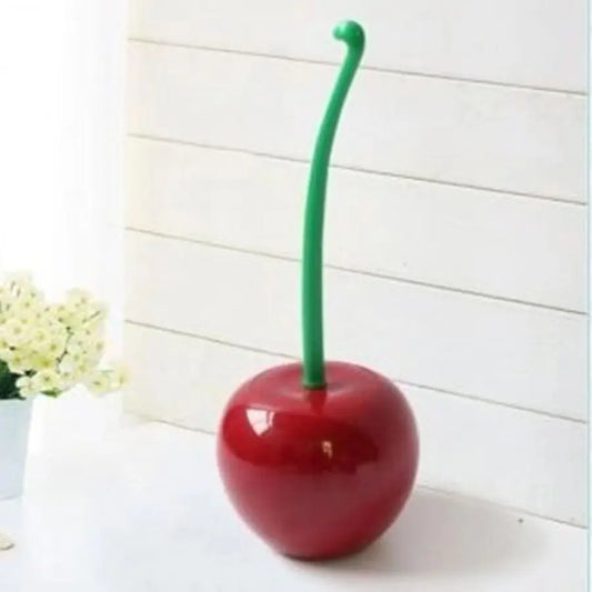 Cherry Toilet Brush Holder Set
