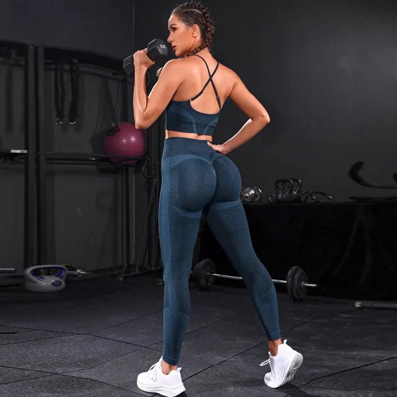 2 Pieces Women's Tracksuit Seamless Yoga