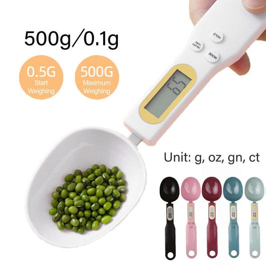 Mini Spoon Food Scale Digital Kitchen Electronic LCD Food Scale (0.1–500g)